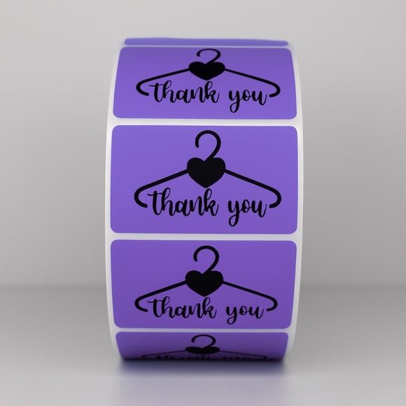Thank You Stickers Hanger Heart | Red Labels for Small Business Packaging - Picture 5 of 11